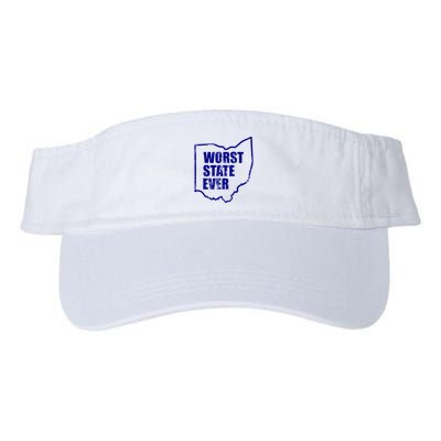 Distressed Worst State Ever Ohio Michigan Sports Fan Visor