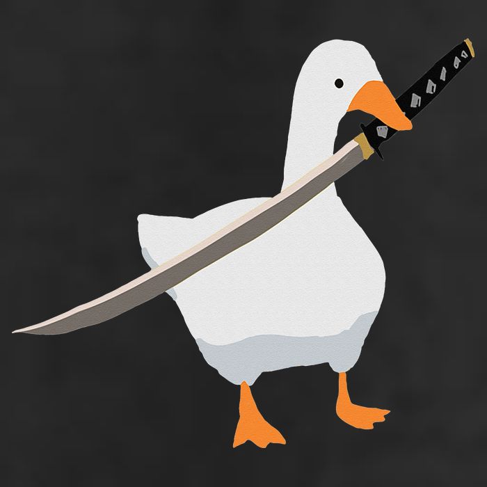 Duck with sword Duck wielding a Katana knife Goose Cool Comfort Performance Bucket Hat