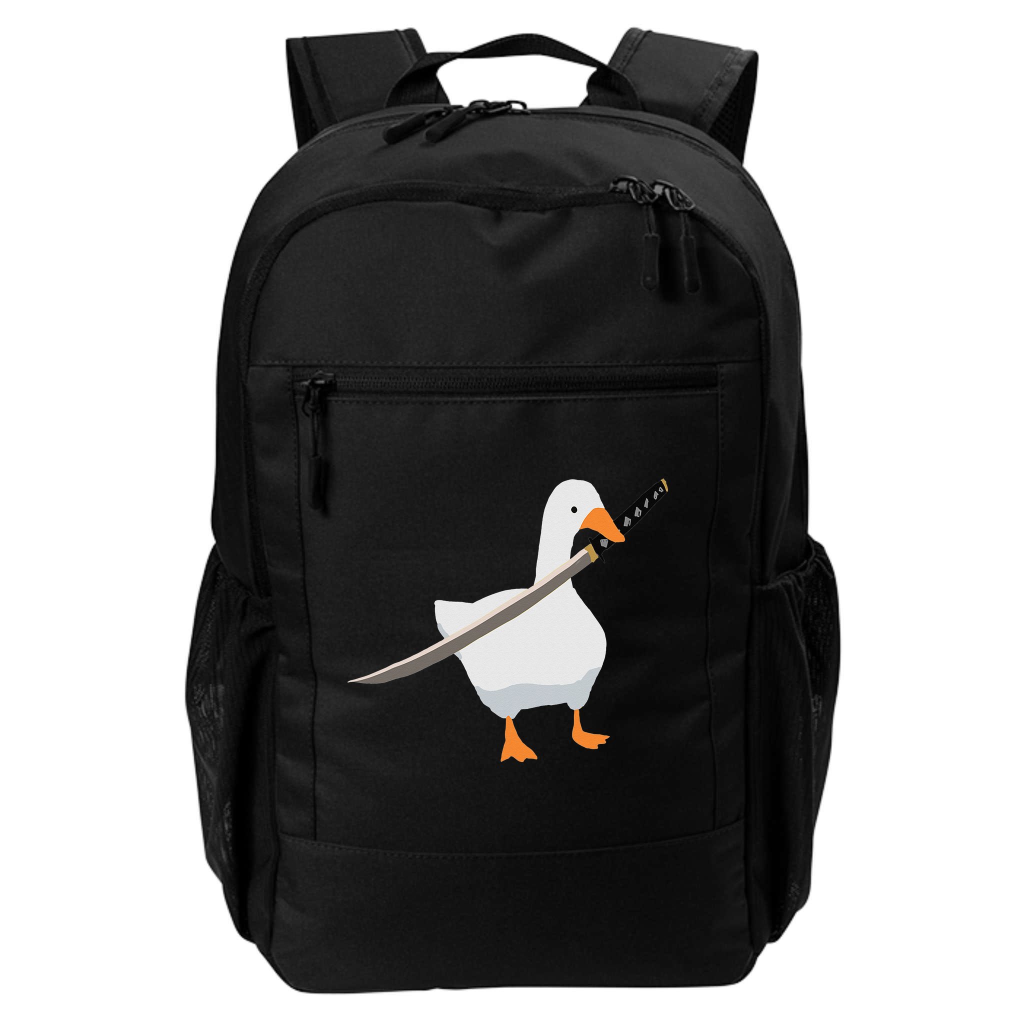 Duck with sword Duck wielding a Katana knife Goose Backpack