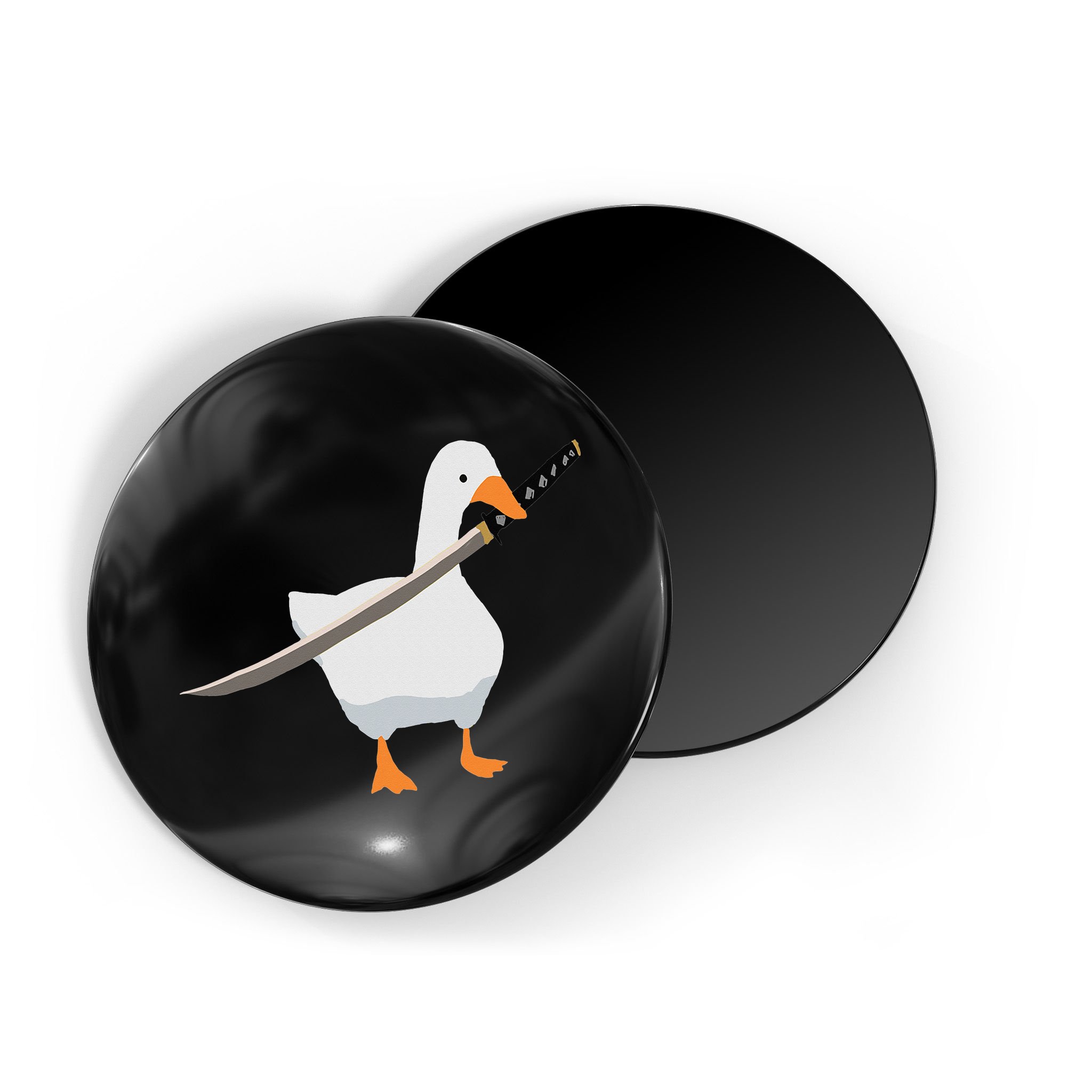 Duck with sword Duck wielding a Katana knife Goose Magnet