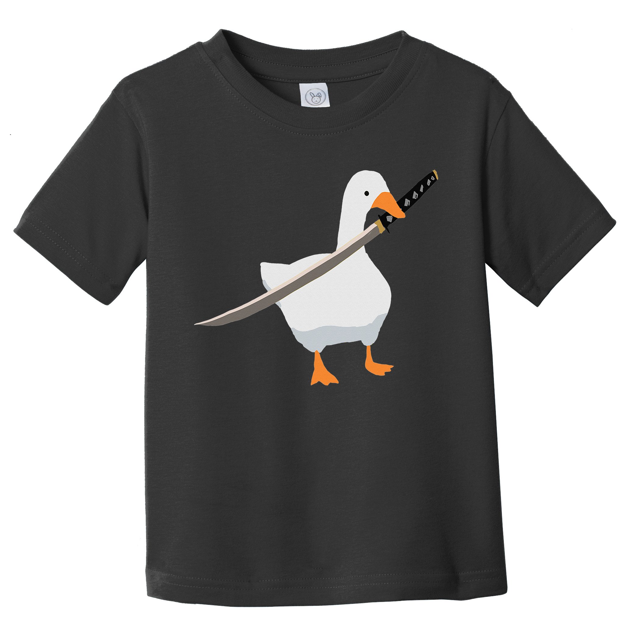 Duck with sword Duck wielding a Katana knife Goose Toddler T-Shirt