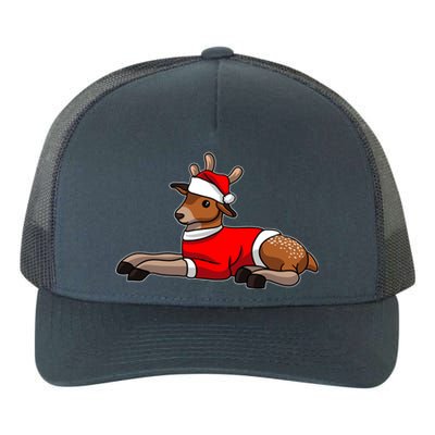 Deer Wearing Santa Hat And Sweater Christmas Gift Yupoong Adult 5-Panel Trucker Hat