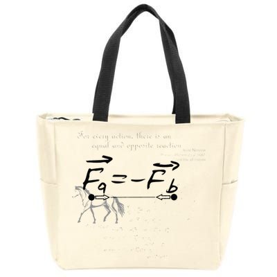 Design With Sir Isaac Newtons Third Law Zip Tote Bag