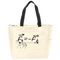 Design With Sir Isaac Newtons Third Law Zip Tote Bag