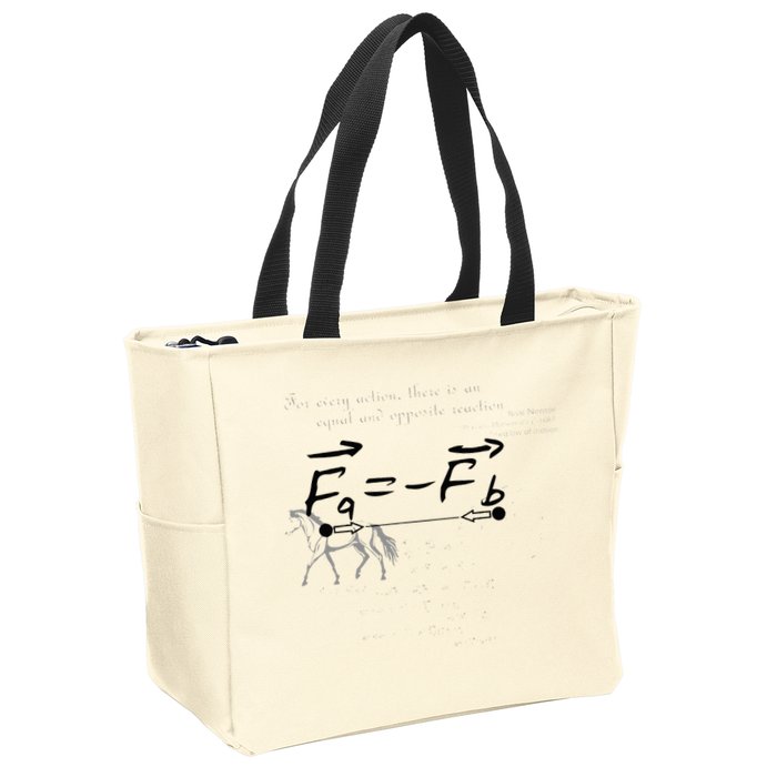 Design With Sir Isaac Newtons Third Law Zip Tote Bag