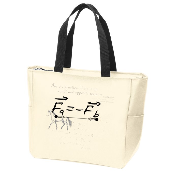 Design With Sir Isaac Newtons Third Law Zip Tote Bag