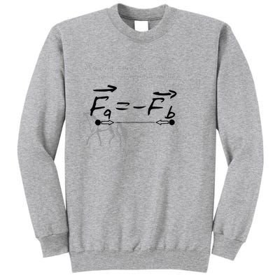 Design With Sir Isaac Newtons Third Law Tall Sweatshirt