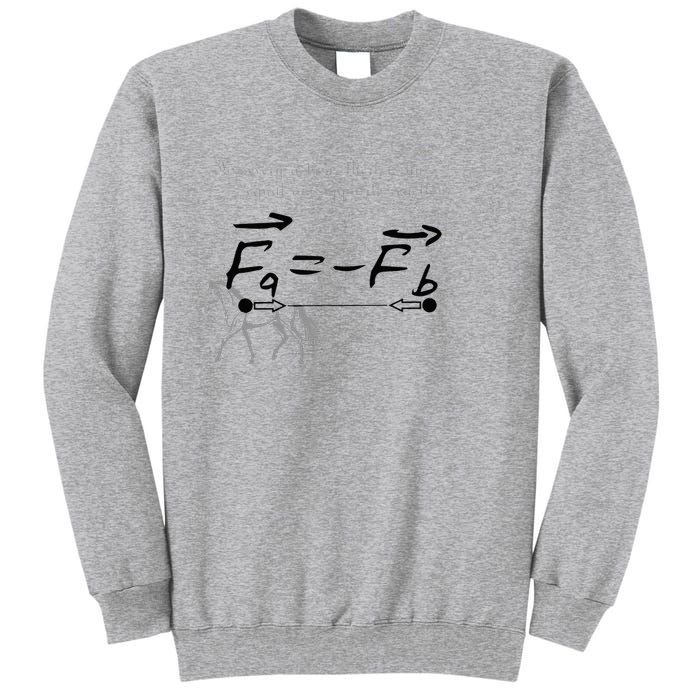 Design With Sir Isaac Newtons Third Law Tall Sweatshirt