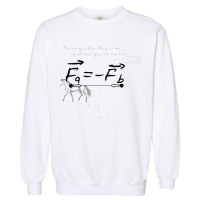 Design With Sir Isaac Newtons Third Law Garment-Dyed Sweatshirt