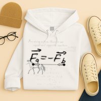 Design With Sir Isaac Newtons Third Law Hoodie