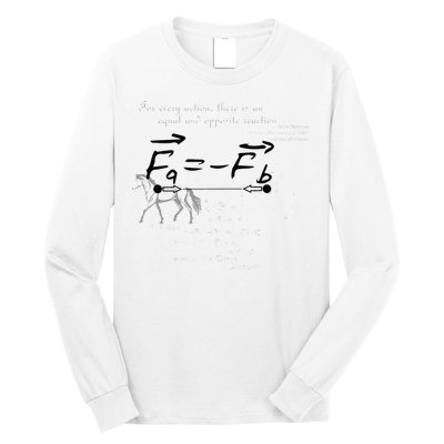 Design With Sir Isaac Newtons Third Law Long Sleeve Shirt