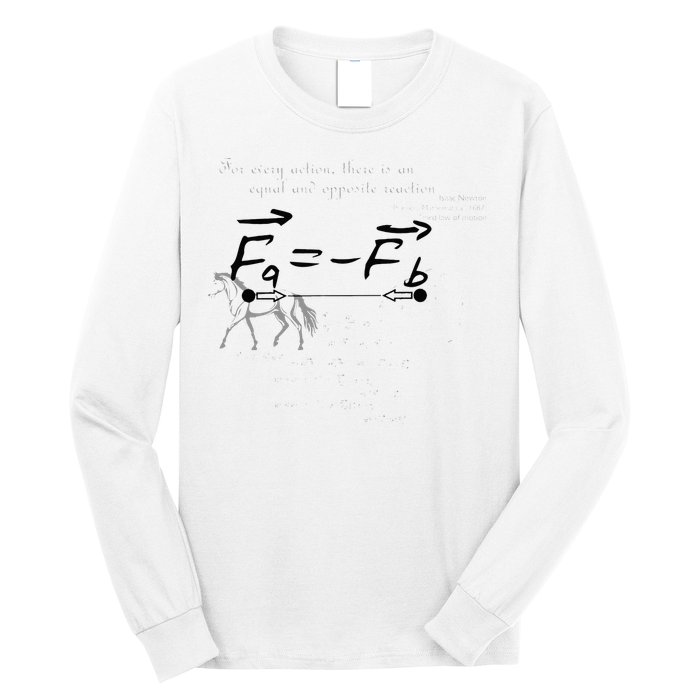Design With Sir Isaac Newtons Third Law Long Sleeve Shirt