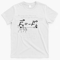 Design With Sir Isaac Newtons Third Law T-Shirt