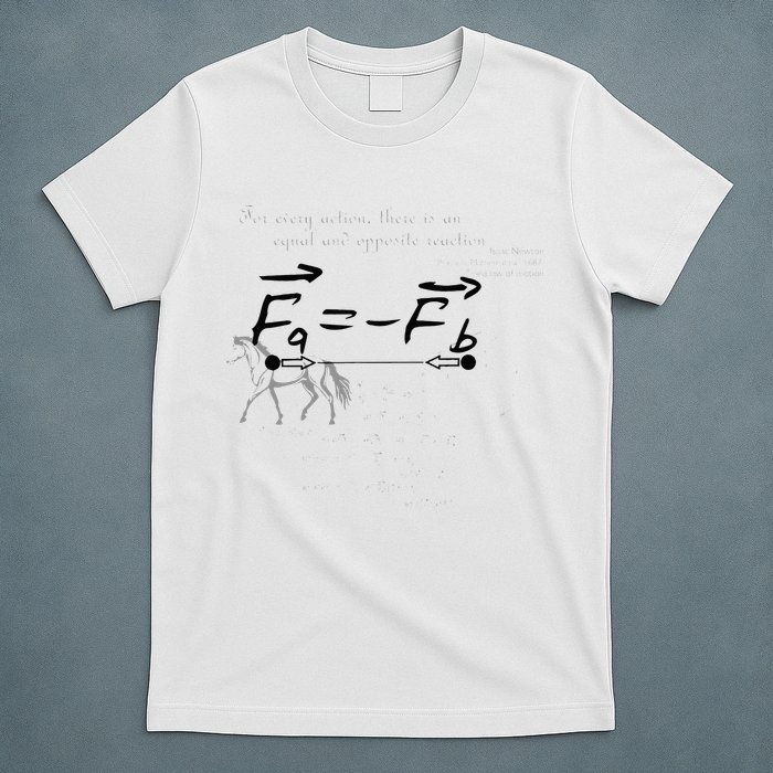 Design With Sir Isaac Newtons Third Law T-Shirt