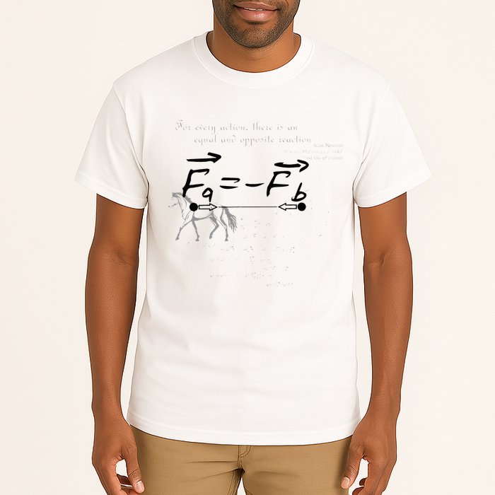 Design With Sir Isaac Newtons Third Law Tall T-Shirt