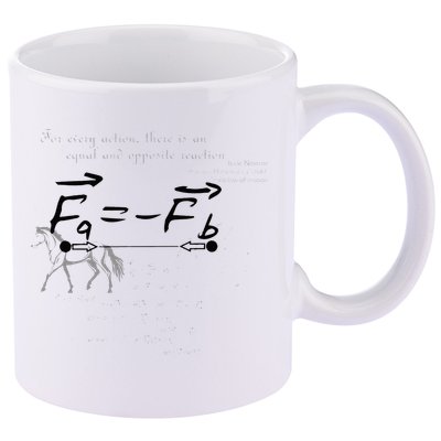 Design With Sir Isaac Newtons Third Law 11oz C Handle Ceramic Mug