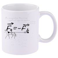 Design With Sir Isaac Newtons Third Law 11oz C Handle Ceramic Mug