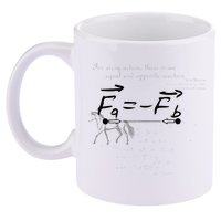 Design With Sir Isaac Newtons Third Law 11oz C Handle Ceramic Mug