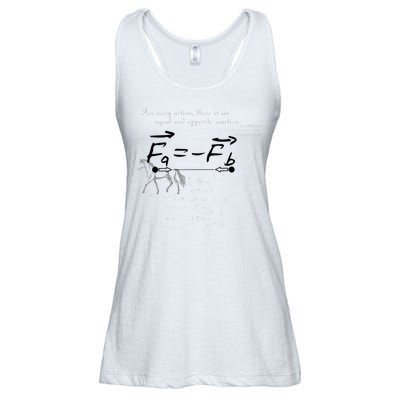 Design With Sir Isaac Newtons Third Law Ladies Essential Flowy Tank