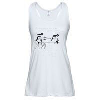 Design With Sir Isaac Newtons Third Law Ladies Essential Flowy Tank