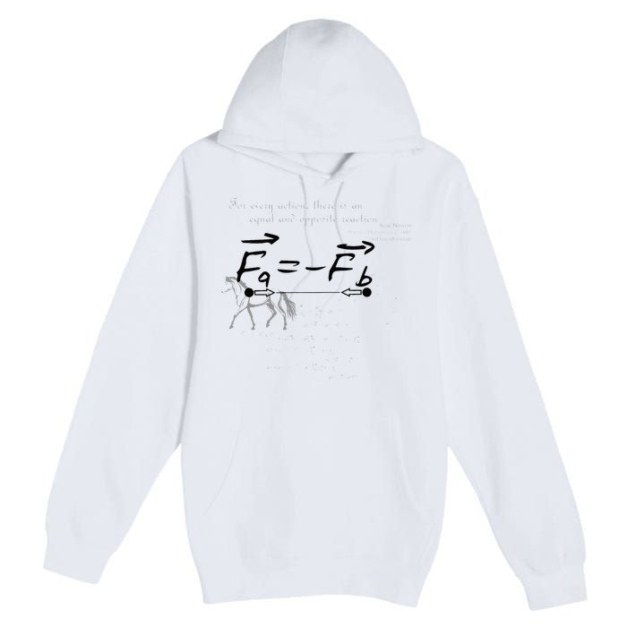 Design With Sir Isaac Newtons Third Law Premium Pullover Hoodie