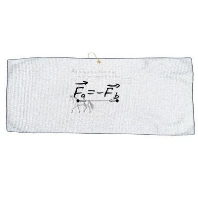 Design With Sir Isaac Newtons Third Law Large Microfiber Waffle Golf Towel