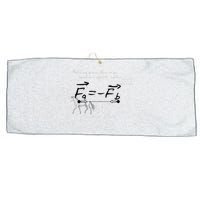 Design With Sir Isaac Newtons Third Law Large Microfiber Waffle Golf Towel