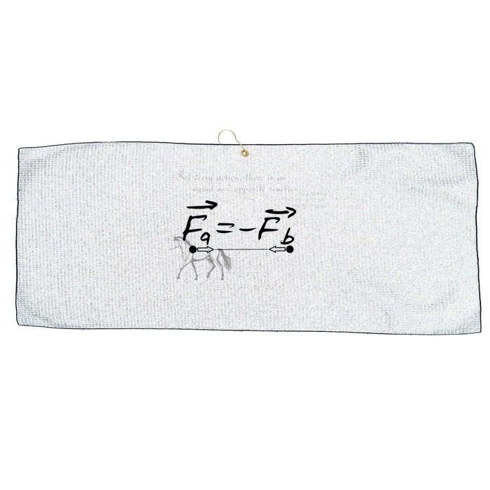 Design With Sir Isaac Newtons Third Law Large Microfiber Waffle Golf Towel