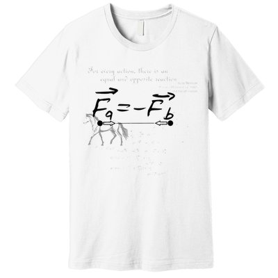 Design With Sir Isaac Newtons Third Law Premium T-Shirt