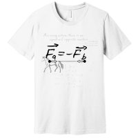 Design With Sir Isaac Newtons Third Law Premium T-Shirt