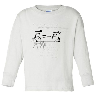 Design With Sir Isaac Newtons Third Law Toddler Long Sleeve Shirt