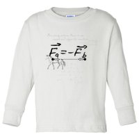 Design With Sir Isaac Newtons Third Law Toddler Long Sleeve Shirt