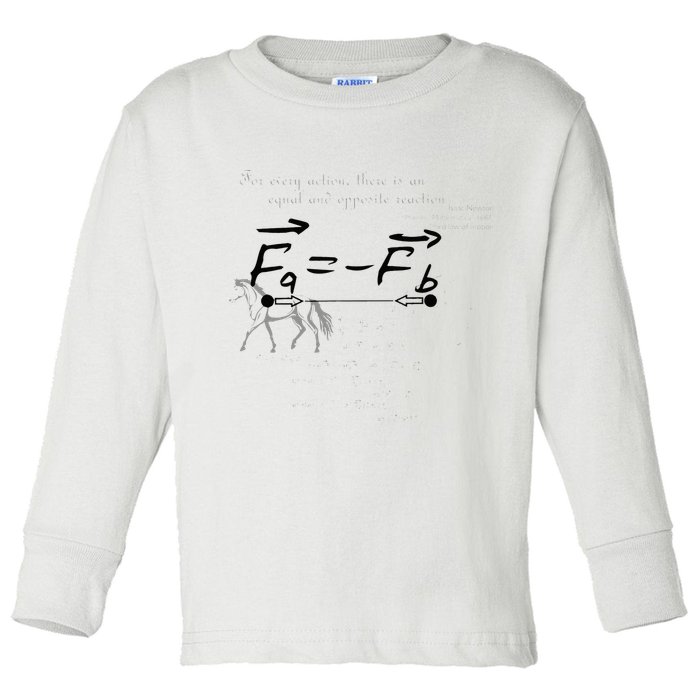 Design With Sir Isaac Newtons Third Law Toddler Long Sleeve Shirt