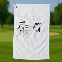 Design With Sir Isaac Newtons Third Law Golf Towel