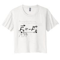 Design With Sir Isaac Newtons Third Law Crop Top