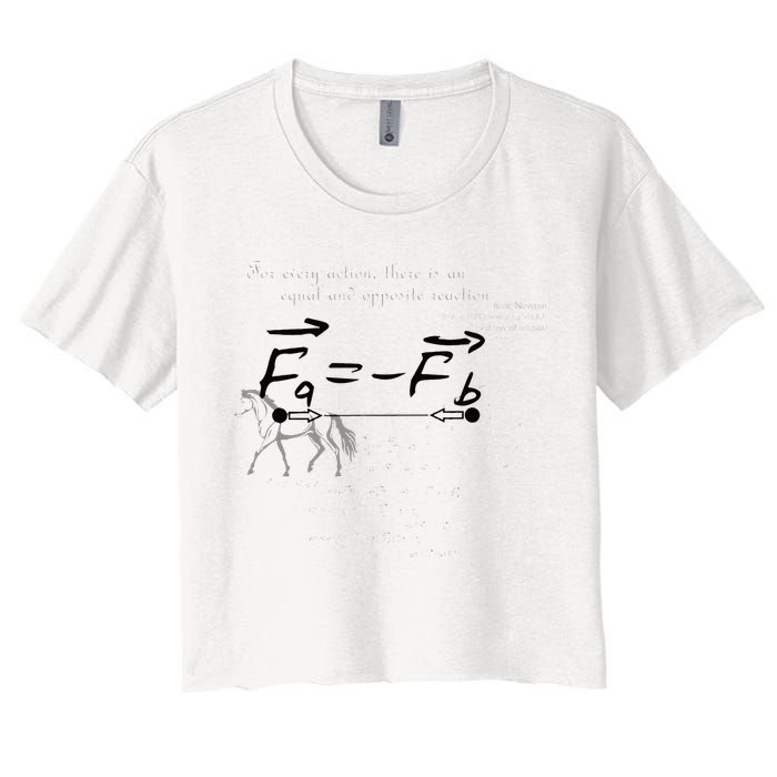 Design With Sir Isaac Newtons Third Law Crop Top