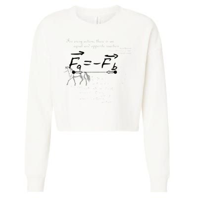 Design With Sir Isaac Newtons Third Law Cropped Pullover Crew