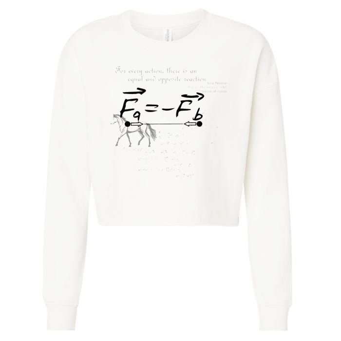 Design With Sir Isaac Newtons Third Law Cropped Pullover Crew