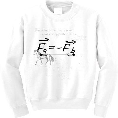 Design With Sir Isaac Newtons Third Law Kids Sweatshirt