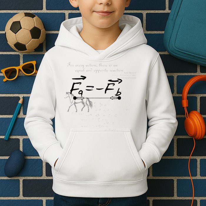 Design With Sir Isaac Newtons Third Law Kids Hoodie