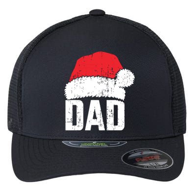 Dad With Santa Claus Hat Matching Family Christmas Pajama Flexfit Unipanel Trucker Cap