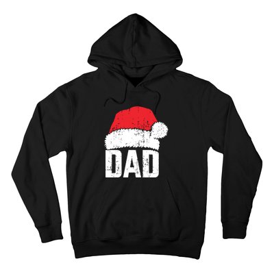 Dad With Santa Claus Hat Matching Family Christmas Pajama Hoodie