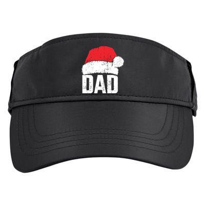 Dad With Santa Claus Hat Matching Family Christmas Pajama Adult Drive Performance Visor