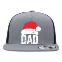 Dad With Santa Claus Hat Matching Family Christmas Pajama Flat Bill Trucker Hat