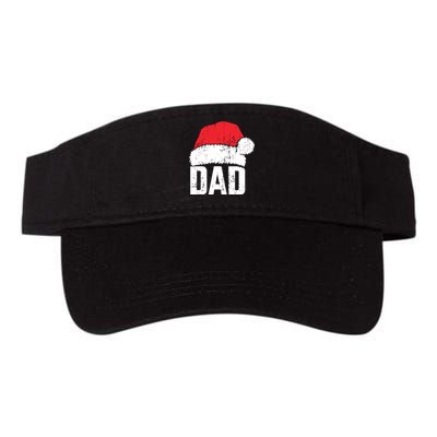 Dad With Santa Claus Hat Matching Family Christmas Pajama Valucap Bio-Washed Visor