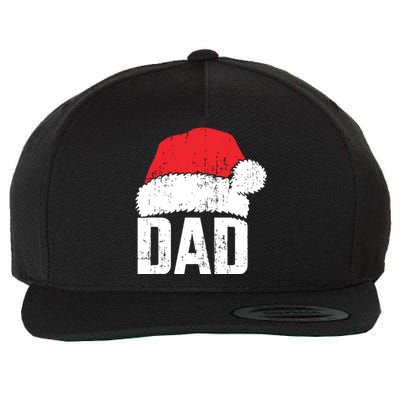 Dad With Santa Claus Hat Matching Family Christmas Pajama Wool Snapback Cap