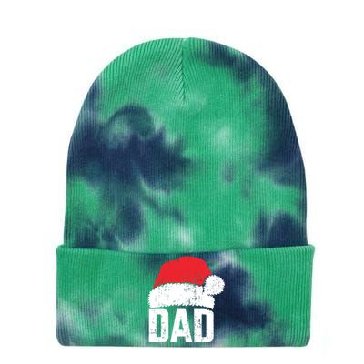 Dad With Santa Claus Hat Matching Family Christmas Pajama Tie Dye 12in Knit Beanie