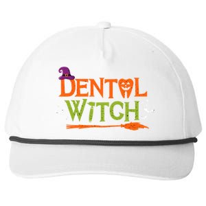 Dental Witch Spooky Halloween Dental Hygienist Dentists Gift Snapback Five-Panel Rope Hat