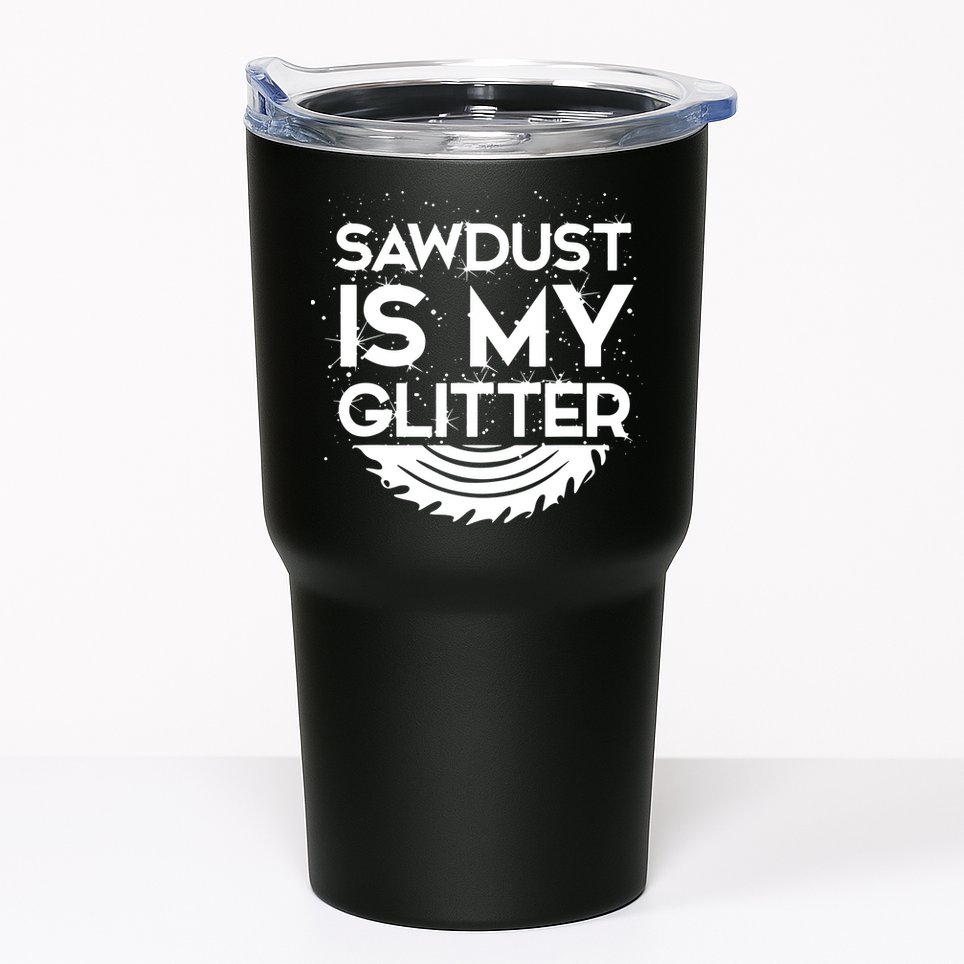 DIY Woodworking Sawdust Design Girl With Tools Gift Tumbler