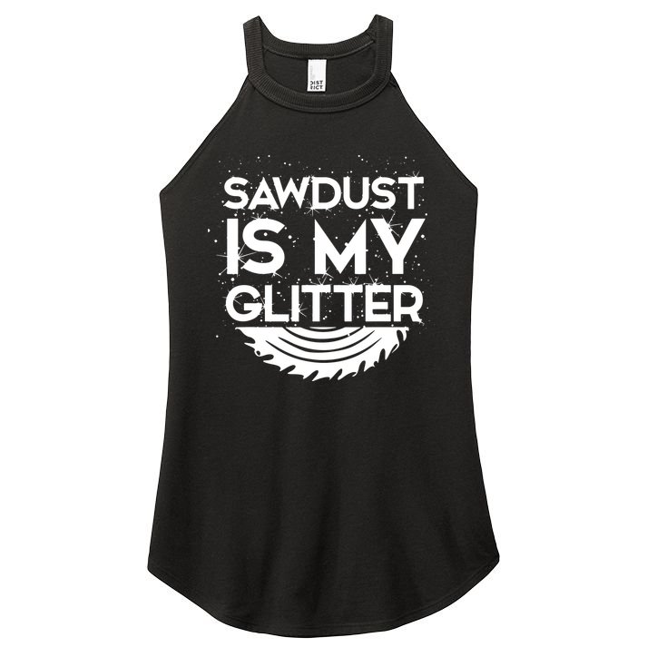 DIY Woodworking Sawdust Design Girl With Tools Gift Women's Perfect Tri Rocker Tank